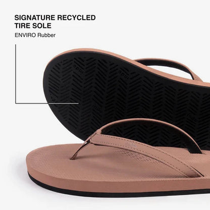 Indosole - Womens Flip Flops - ESSNTLS - Rust Sandals Indosole