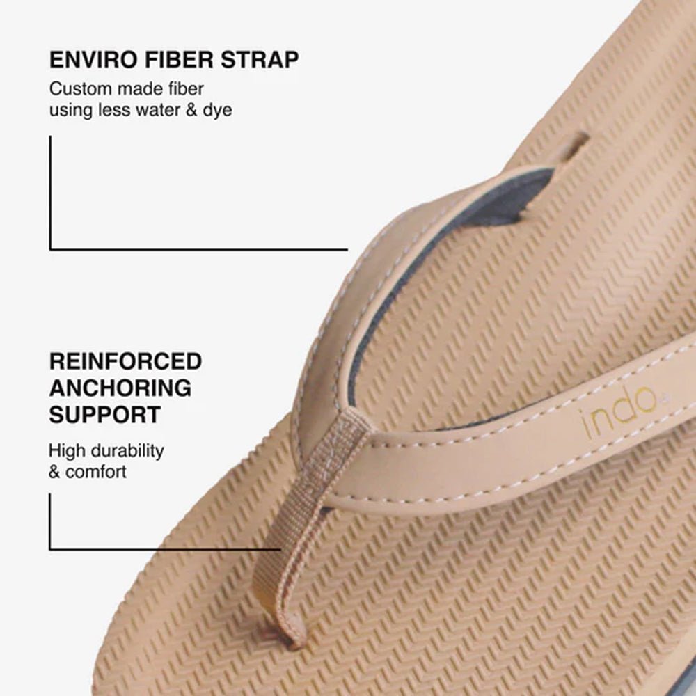 Indosole - Womens Flip Flops - ESSNTLS - Soil Light Sandals Indosole