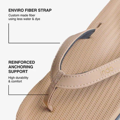 Indosole - Womens Flip Flops - ESSNTLS - Soil Light Sandals Indosole