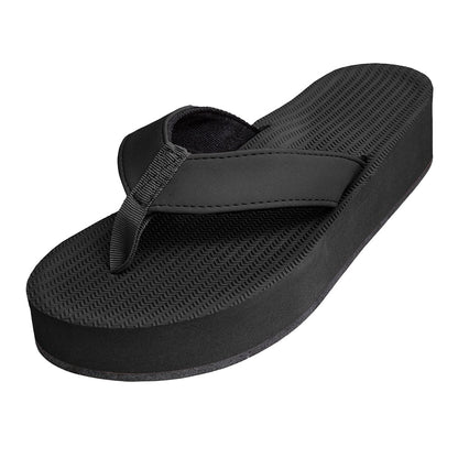 Indosole - Womens Flip Flops - Platform - Black Sandals Indosole UK 3/4 - EU 35/36