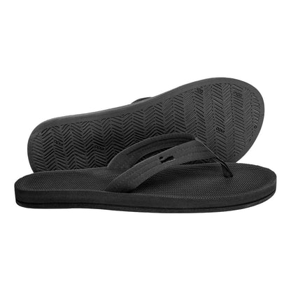 Indosole - Mens Flip Flops - Easy Living - Black Sandals Indosole