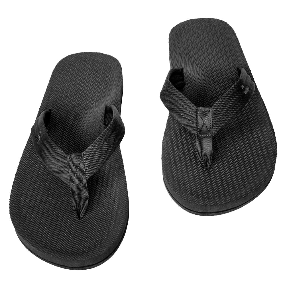 Indosole - Mens Flip Flops - Easy Living - Black Sandals Indosole