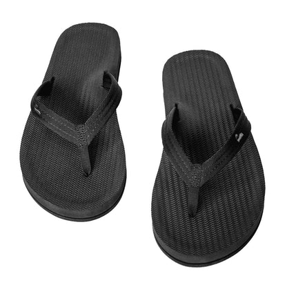 Indosole - Womens Flip Flops - Easy Living - Black Sandals Indosole