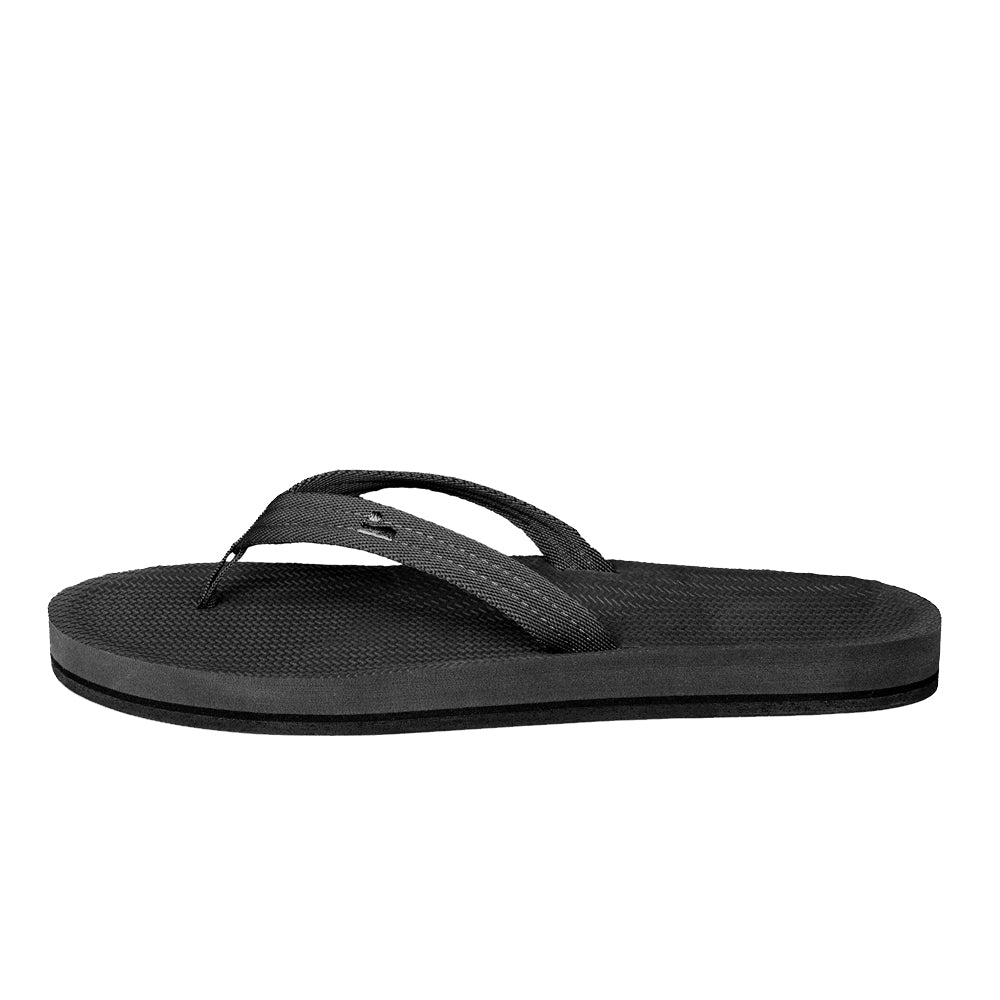 Indosole - Womens Flip Flops - Easy Living - Black Sandals Indosole
