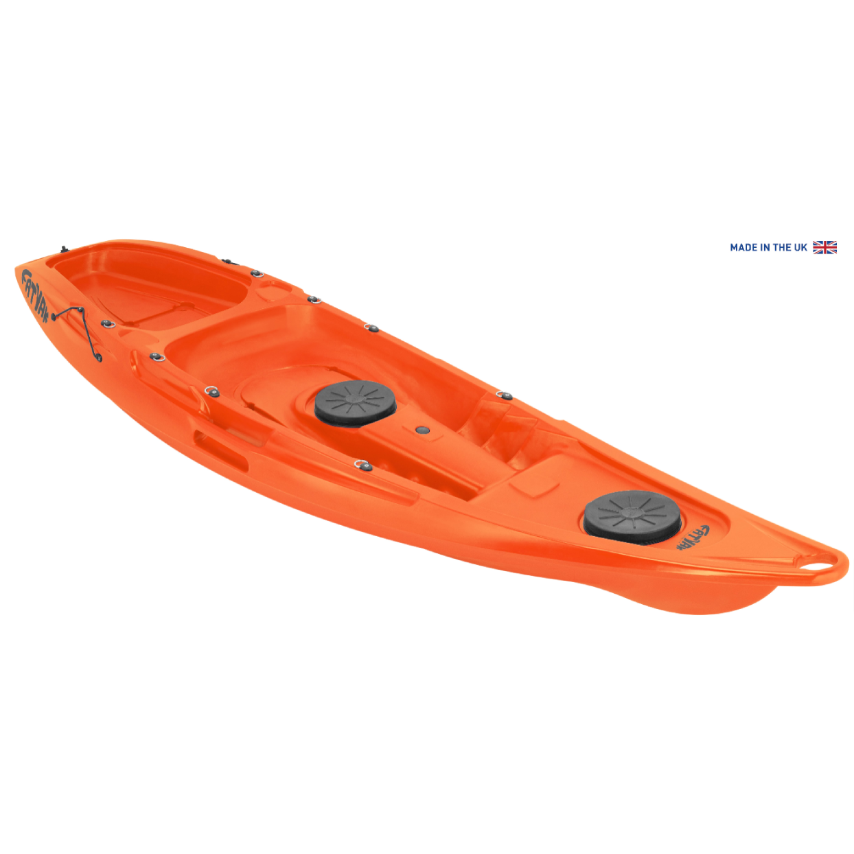 Kaafu Solo Kayak | Plastic Neutral | Orange | Lightweight & Stable