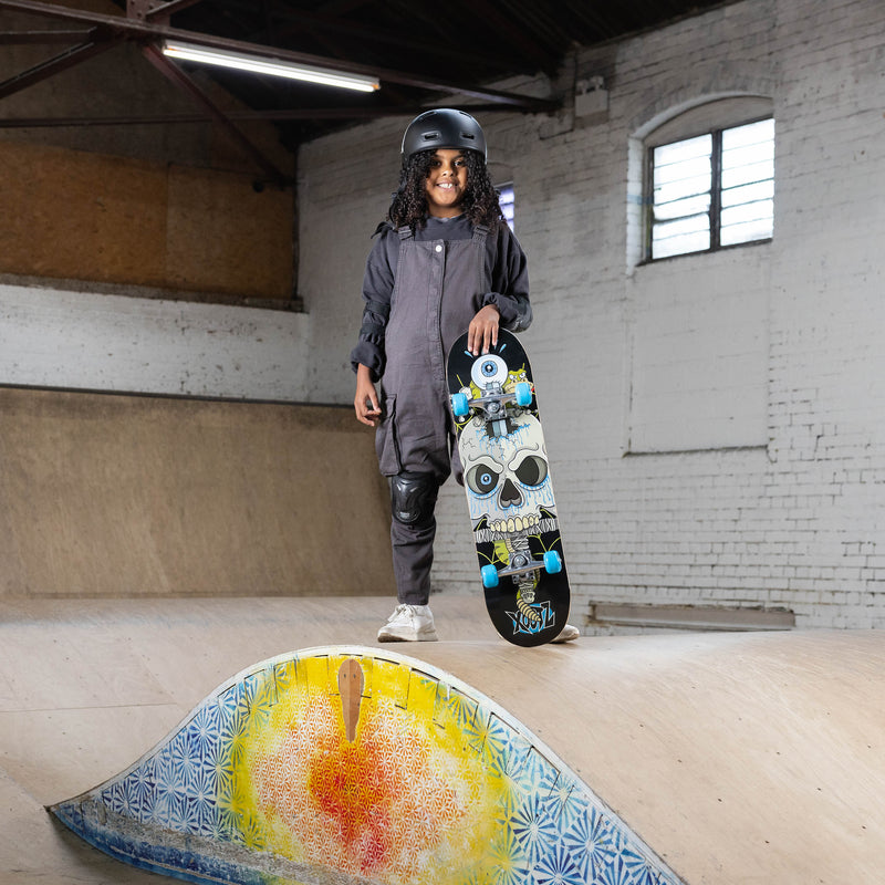 Xootz Doublekick Street Skateboard - Snake Skull 31" Skateboards Xootz