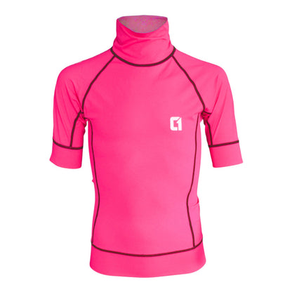 Kids Short Sleeve Rash Vest Rash Vest Circle One Surf Pink 3XS
