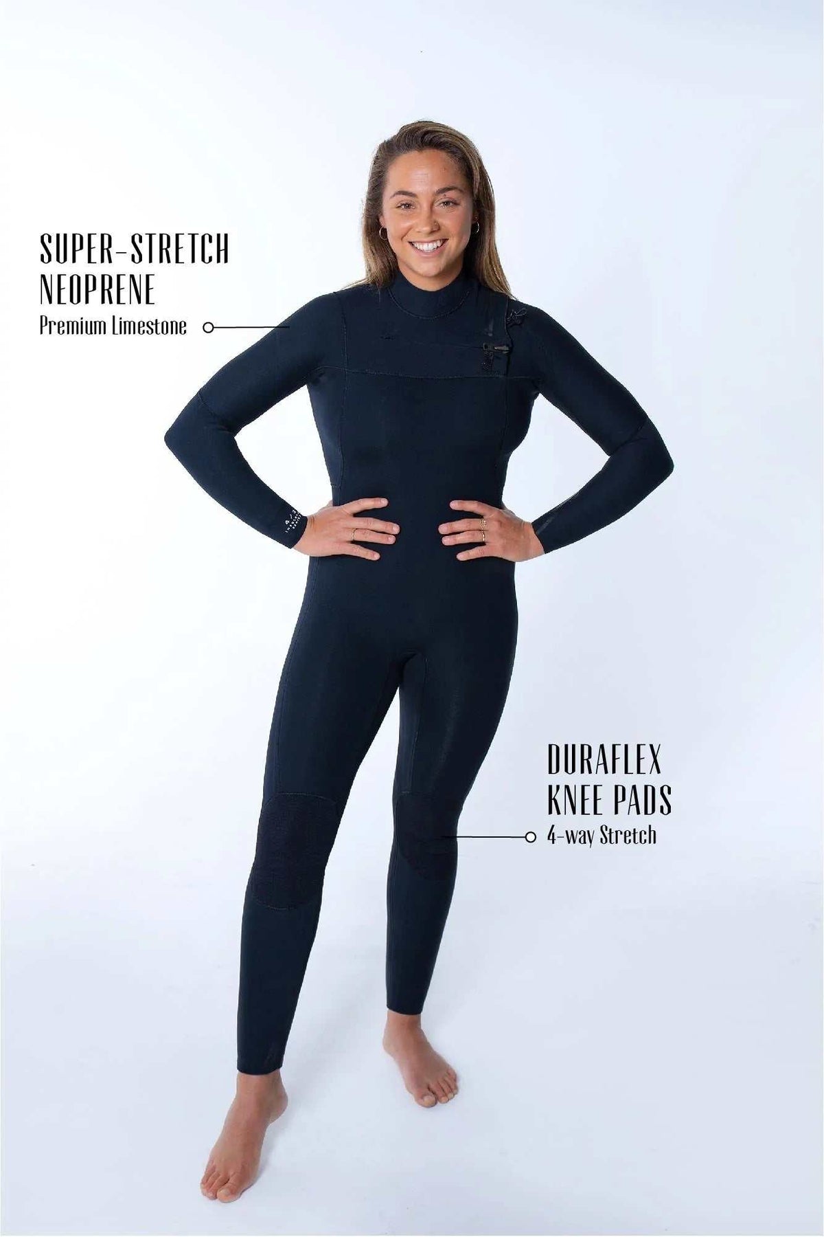 Merino Insulator Series Womens 4/3 Chest Zip Steamer WETSUIT Union Of Surf