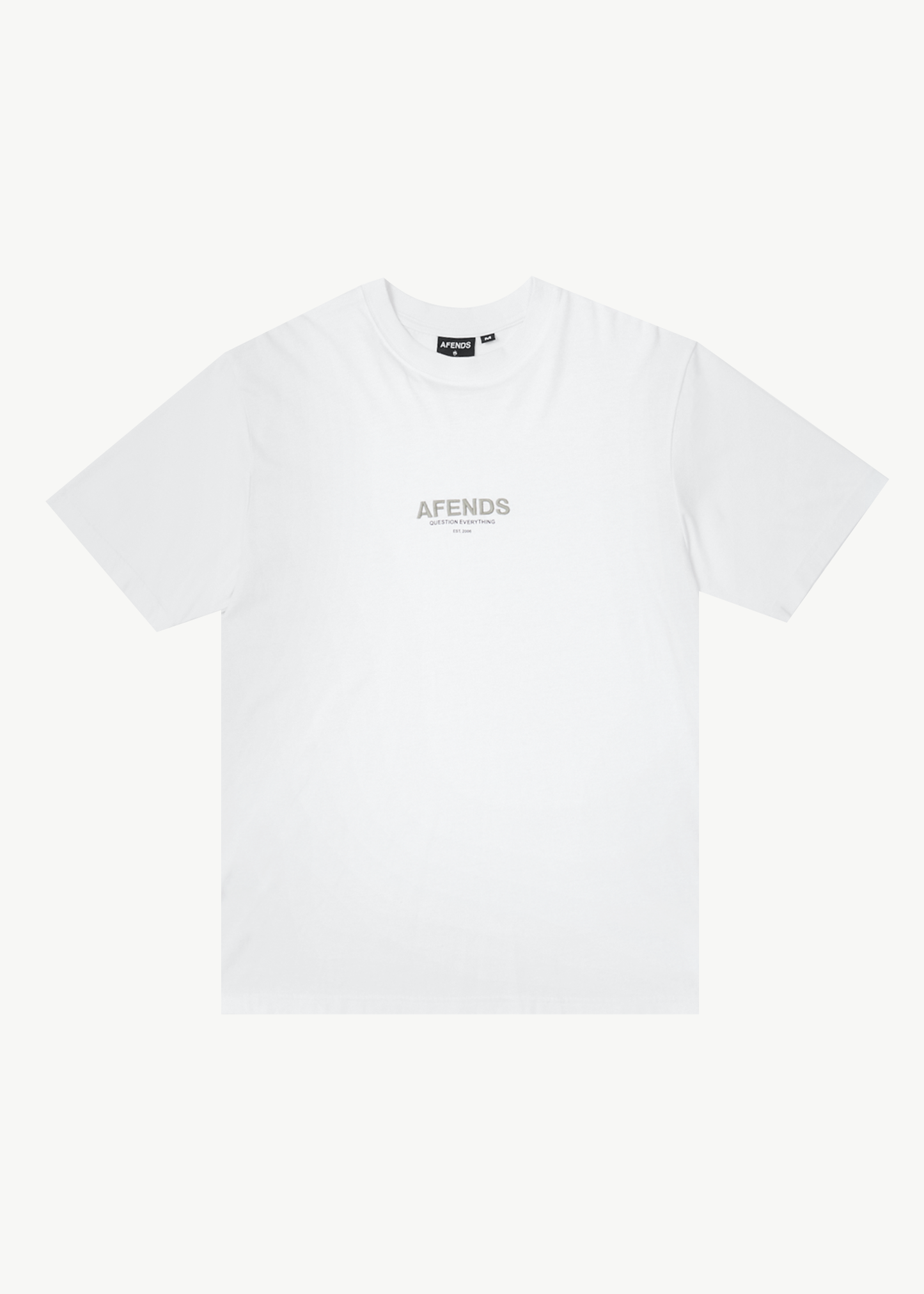 AFENDS Vinyl Retro Tee - White tee shirt AFENDS