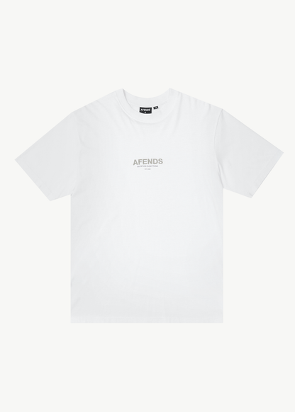 AFENDS Vinyl Retro Tee - White tee shirt AFENDS