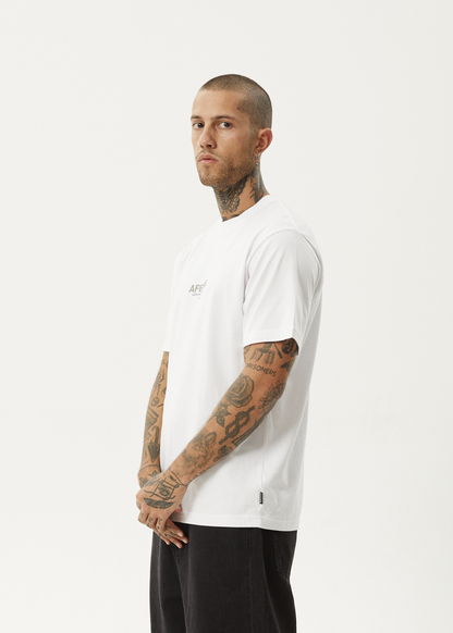 AFENDS Vinyl Retro Tee - White tee shirt AFENDS