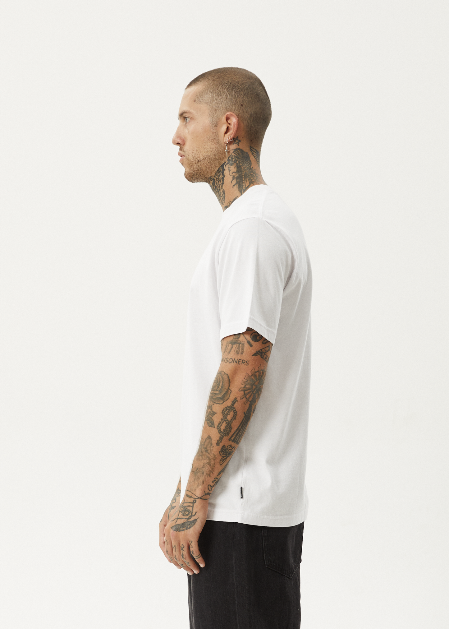 AFENDS Vinyl Retro Tee - White tee shirt AFENDS