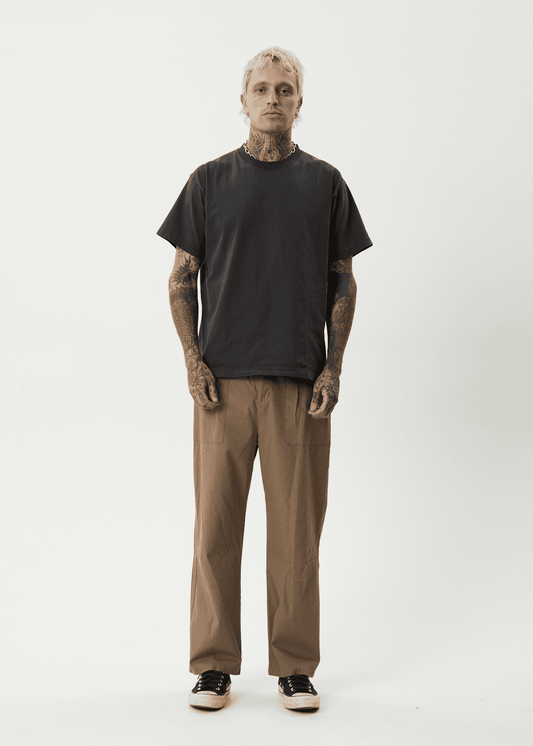 AFENDS Glider Pleated Pant - Fossil pant AFENDS