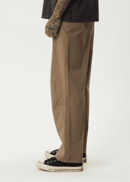 AFENDS Glider Pleated Pant - Fossil pant AFENDS