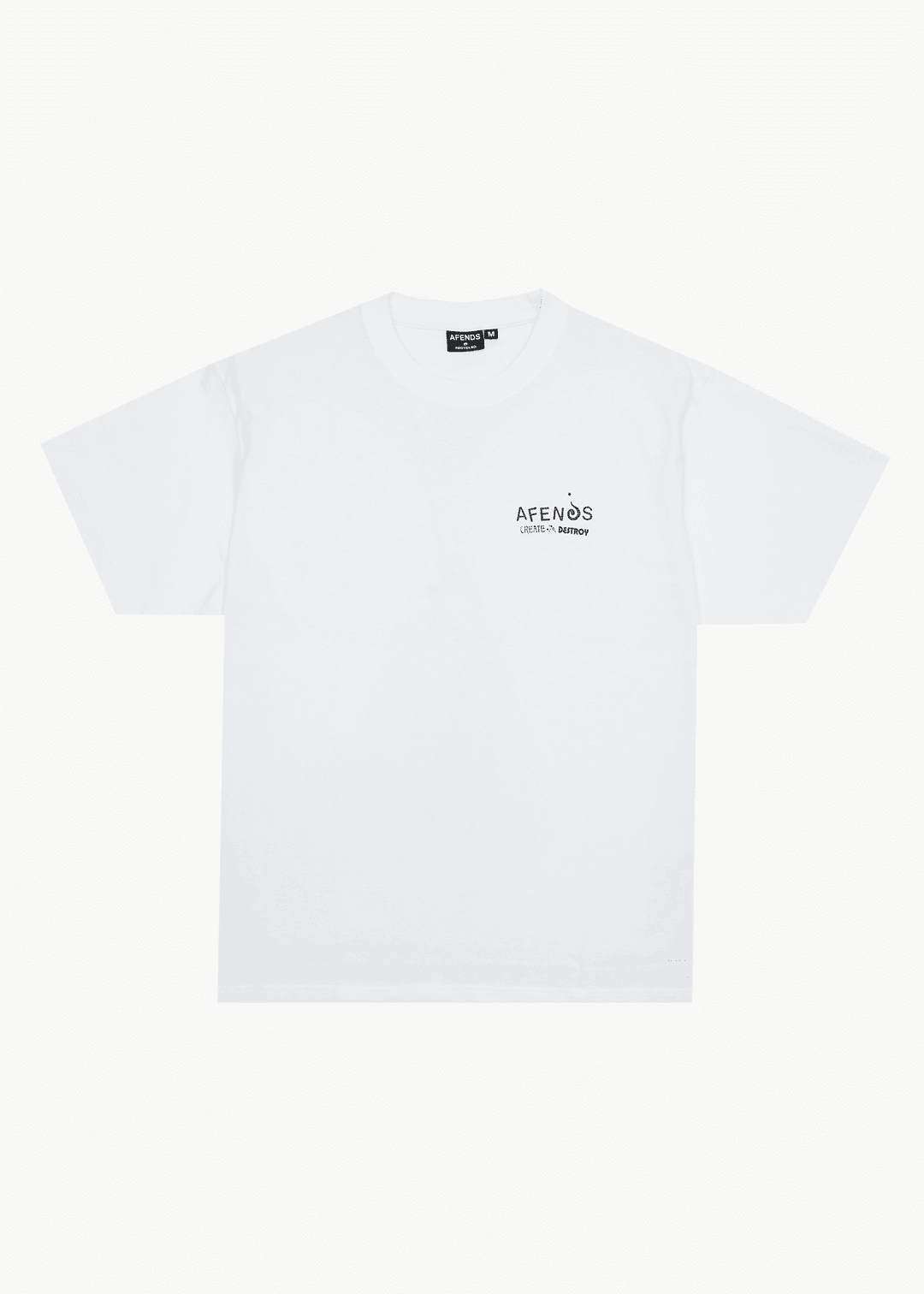 AFENDS Mind Over Heavyweight Boxy Tee - White tee shirt Vissla