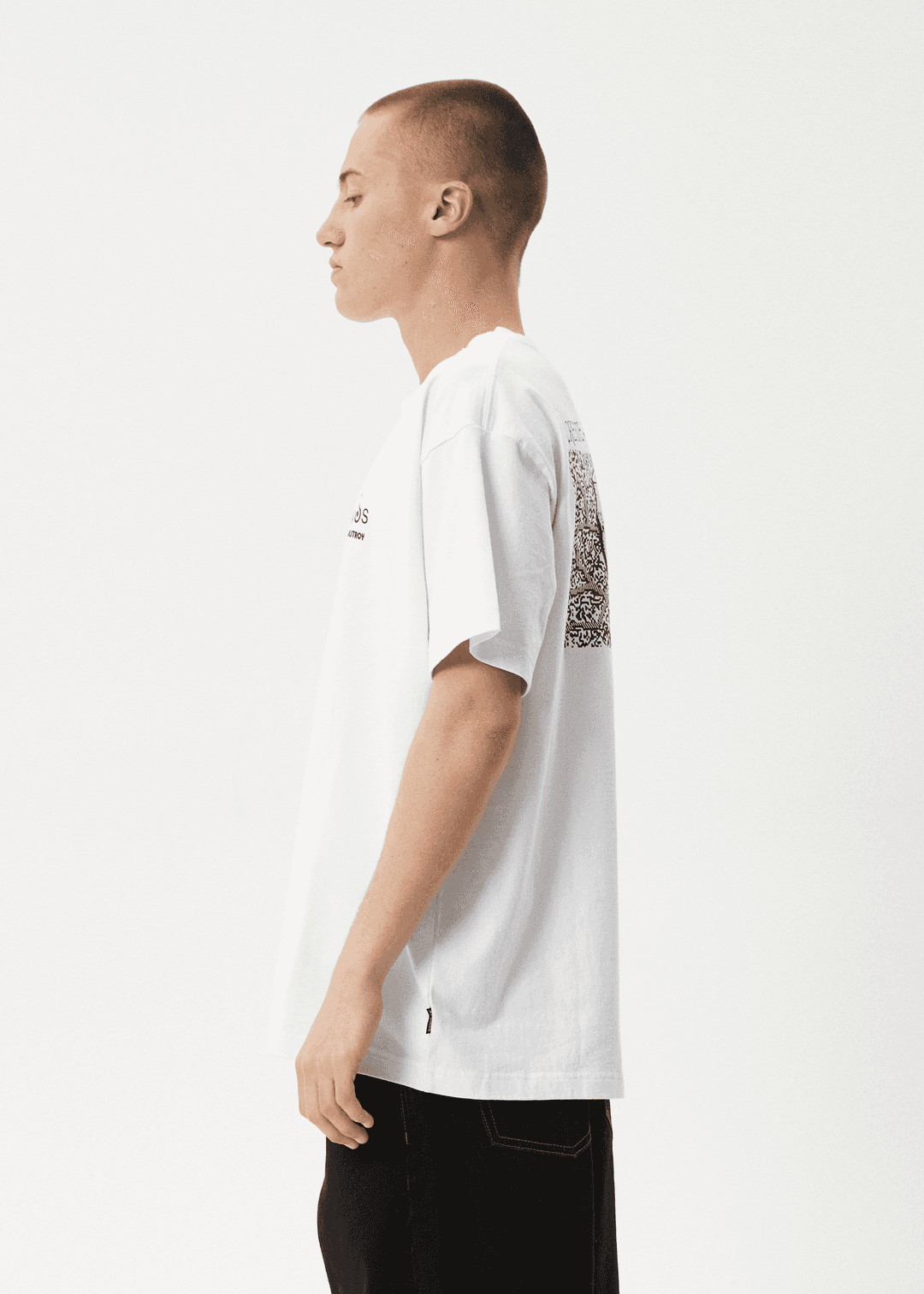 AFENDS Mind Over Heavyweight Boxy Tee - White tee shirt Vissla