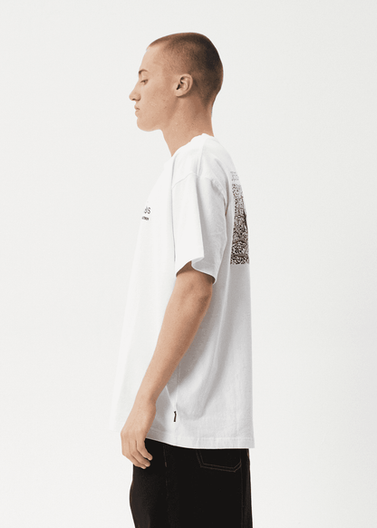 AFENDS Mind Over Heavyweight Boxy Tee - White tee shirt Vissla