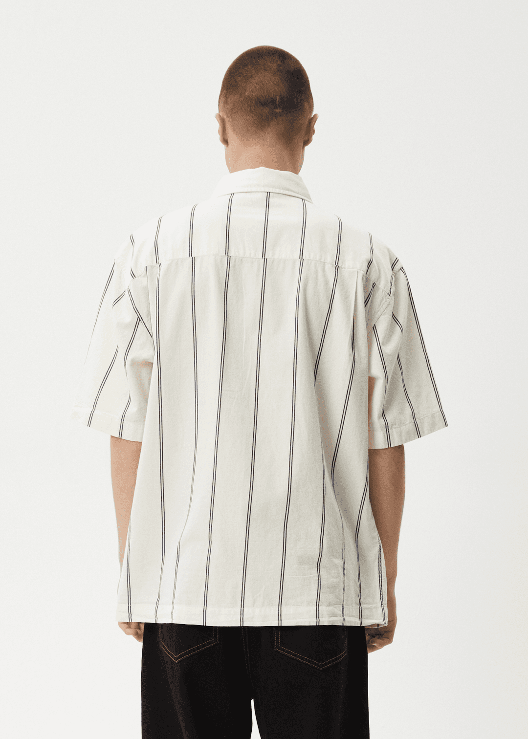 AFENDS Fineline Short Sleeve Shirt - Limestone short sleeve shirt AFENDS