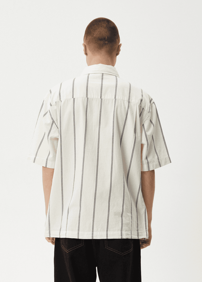 AFENDS Fineline Short Sleeve Shirt - Limestone short sleeve shirt AFENDS