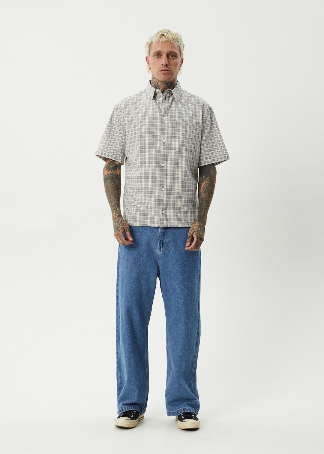 AFENDS Drew Seersucker Shirt short sleeve shirt AFENDS