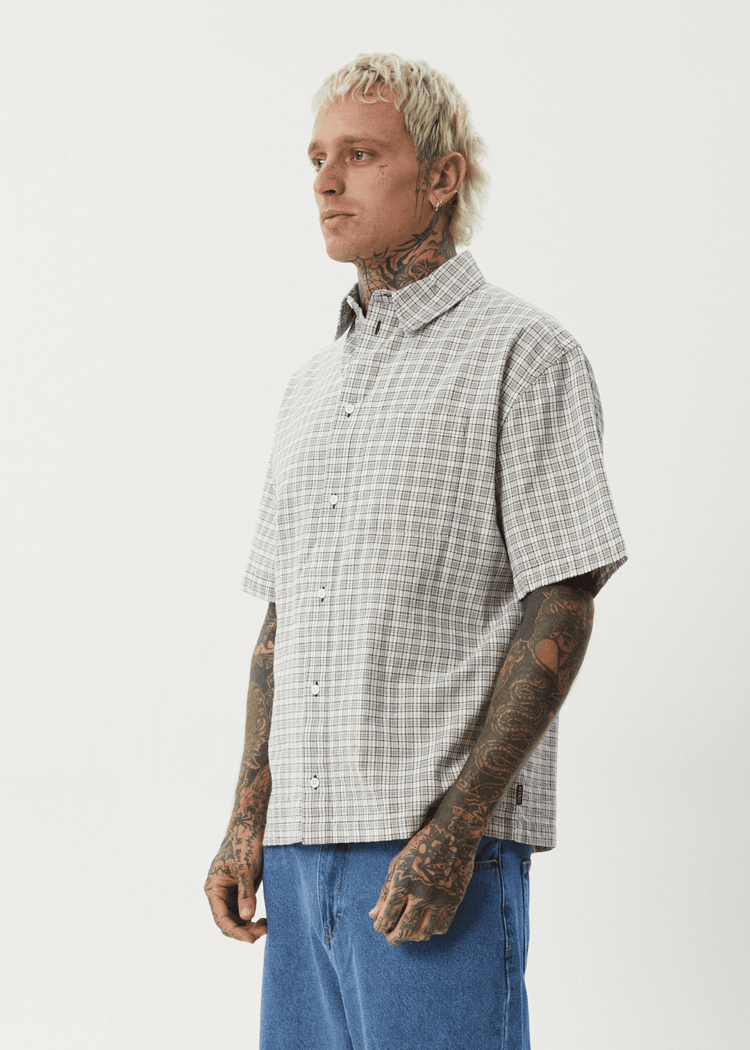 AFENDS Drew Seersucker Shirt short sleeve shirt AFENDS