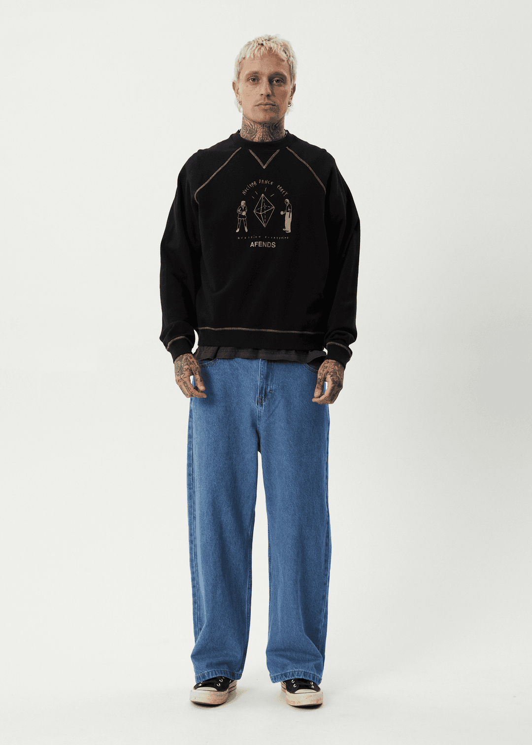 AFENDS Dance Party Crew Neck Jumper jumper AFENDS