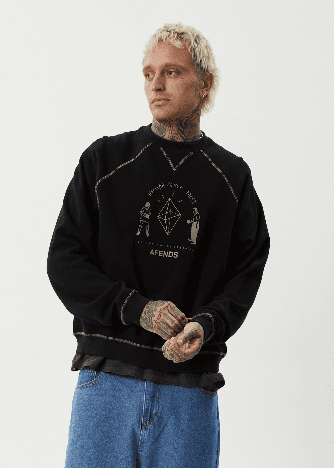 AFENDS Dance Party Crew Neck Jumper jumper AFENDS