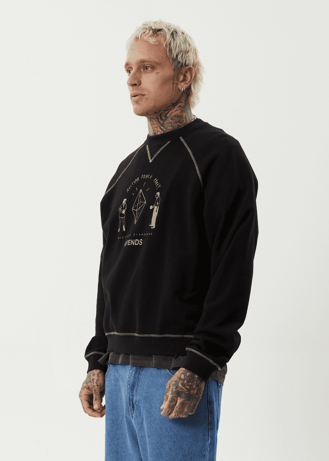 AFENDS Dance Party Crew Neck Jumper jumper AFENDS