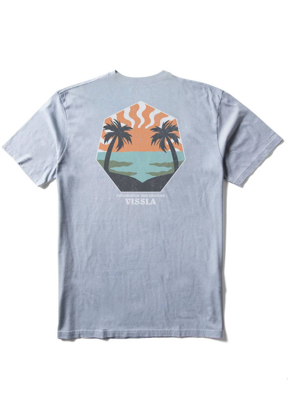 Vissla Psychedelic Palms Tee tee shirt Vissla Stone Blue S