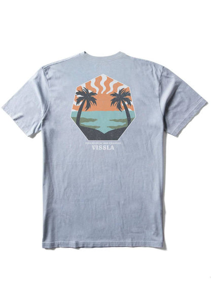 Vissla Psychedelic Palms Tee tee shirt Vissla Stone Blue S