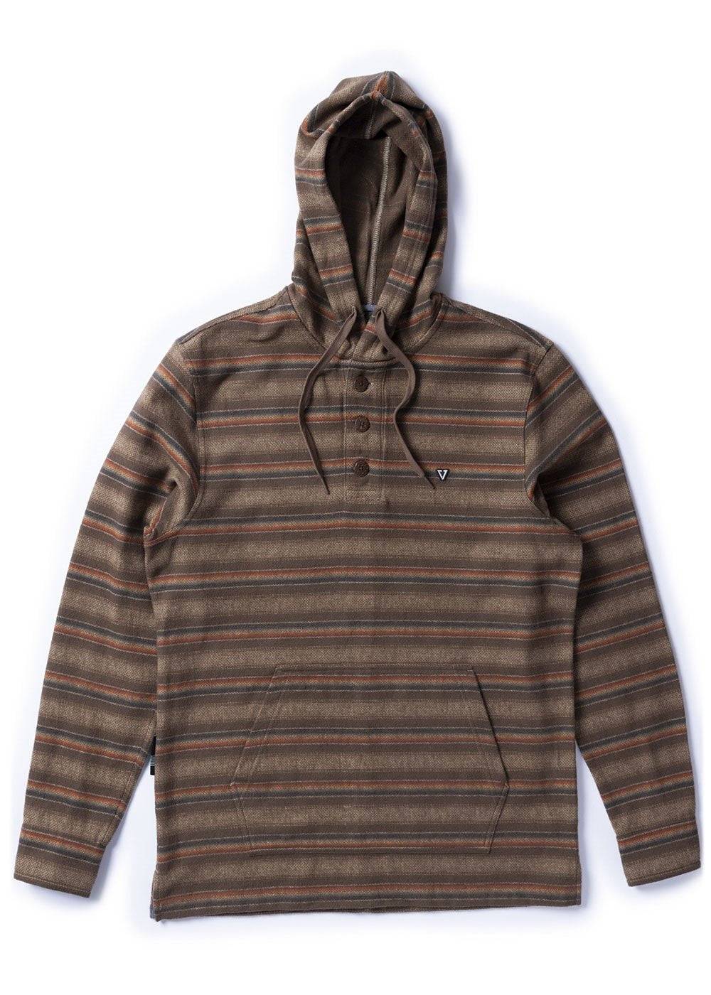 Vissla Descanso Hooded Popover hooded sweatshirt Vissla Dark earth M