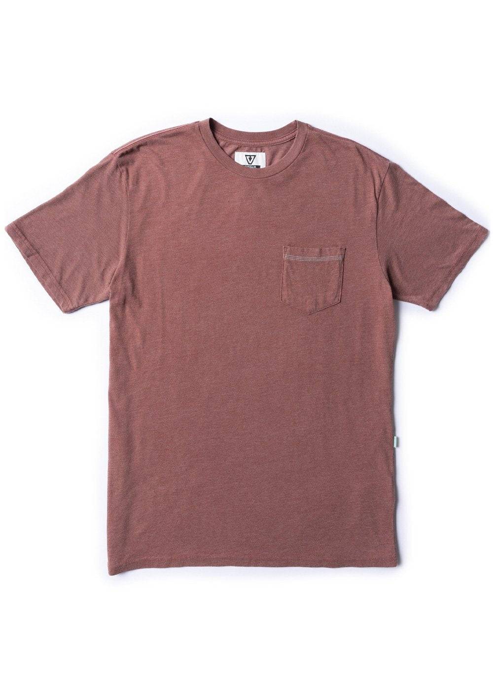 Vissla Solid Sets Ss Pkt Tee tee shirt Vissla Fired Brick S