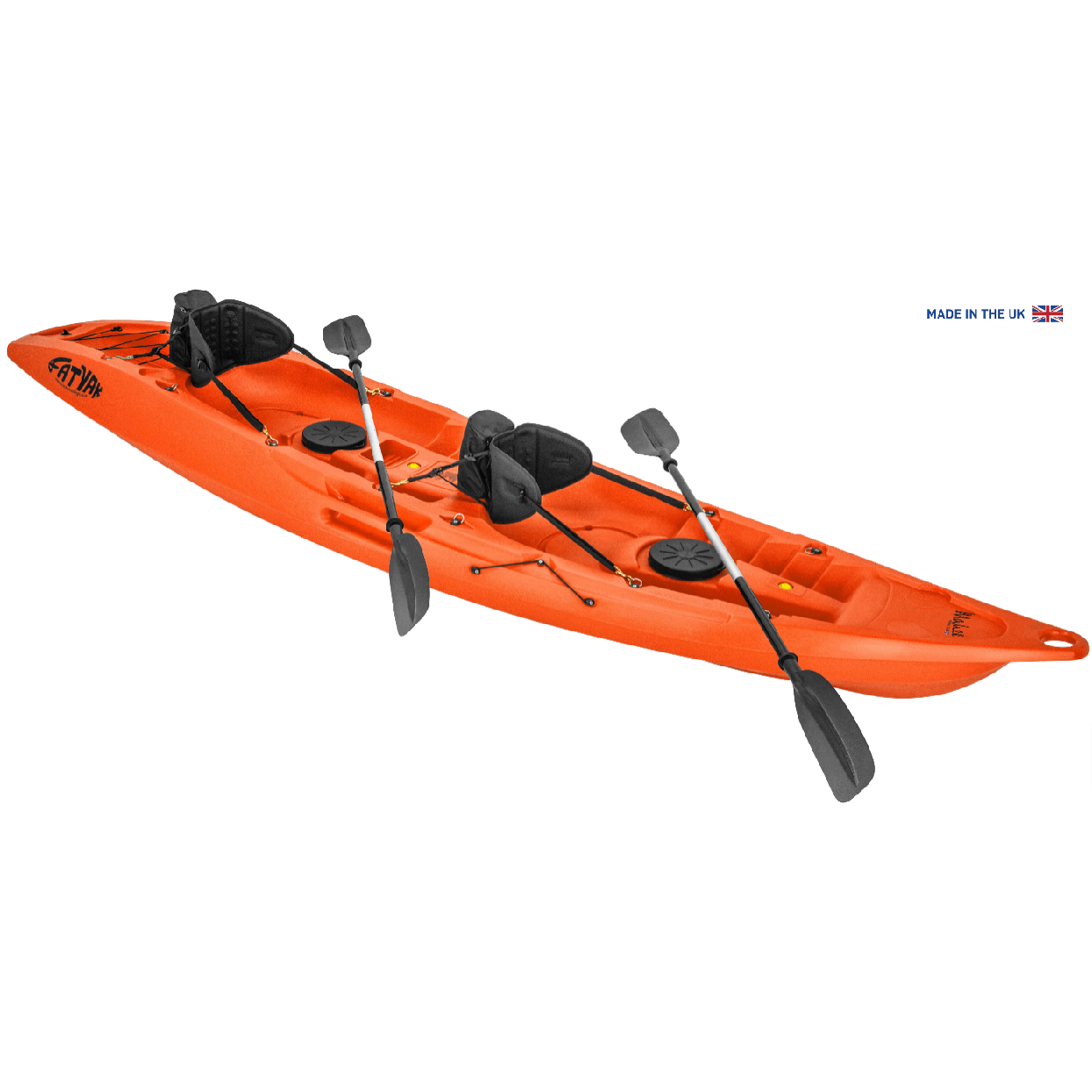 'MAHEE' Double Seater Kayak Orange Package Deal 🟠 Sit-on-Top Kayak | Package Deal Fatyak Kayaks