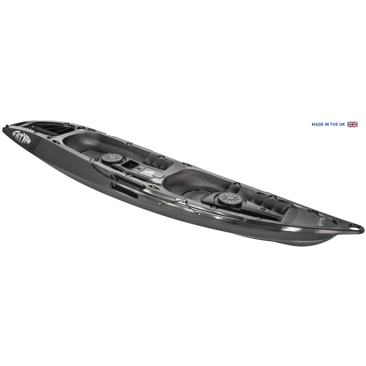 Mahee Eco Tandem Kayak | 100% Ocean Plastic | Black | Stable & Durable Sit-on-Top Kayak Fatyak Kayaks