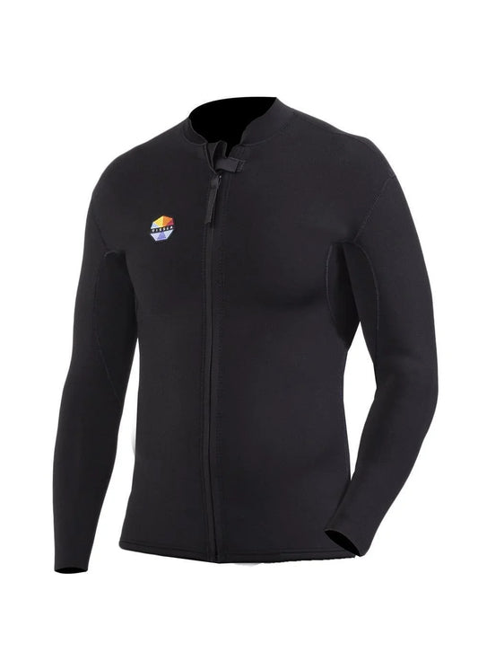 Vissla Solid Sets 2mm Front Zip L/S Wetsuit Jacket 7 seas wetsuit Vissla Black S
