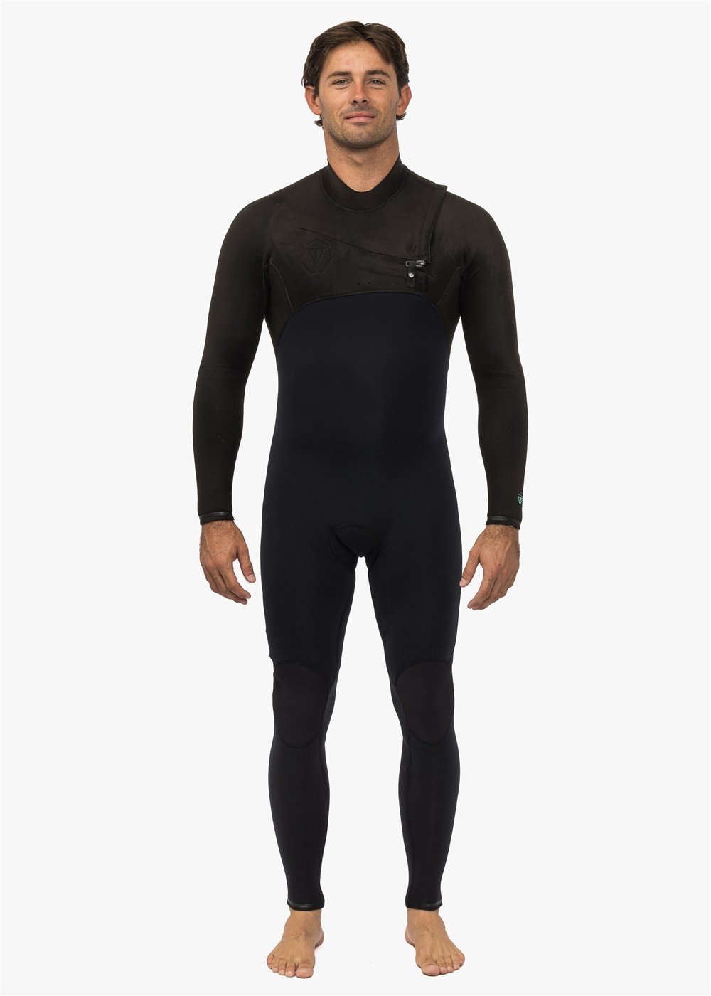 VIssla High Seas II 3-2 full chest zip high seas wetsuit Vissla Stealth MT
