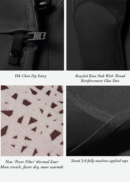 Vissla 7 Seas 5-4-3 full hooded chest zip 7 seas wetsuit Vissla