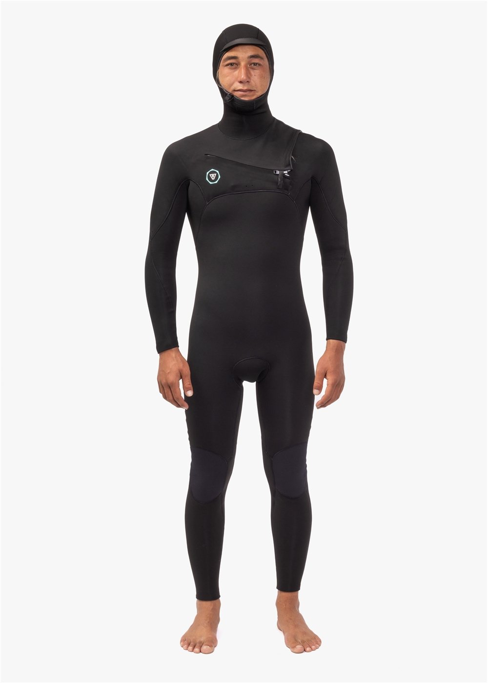 Vissla 7 Seas 5-4-3 full hooded chest zip 7 seas wetsuit Vissla Black XS