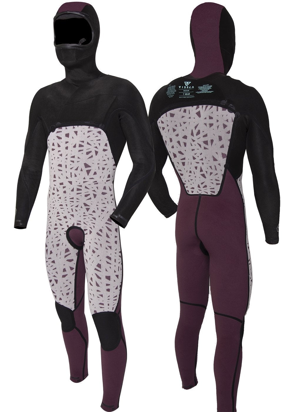 Vissla 7 Seas 5-4-3 full hooded chest zip 7 seas wetsuit Vissla
