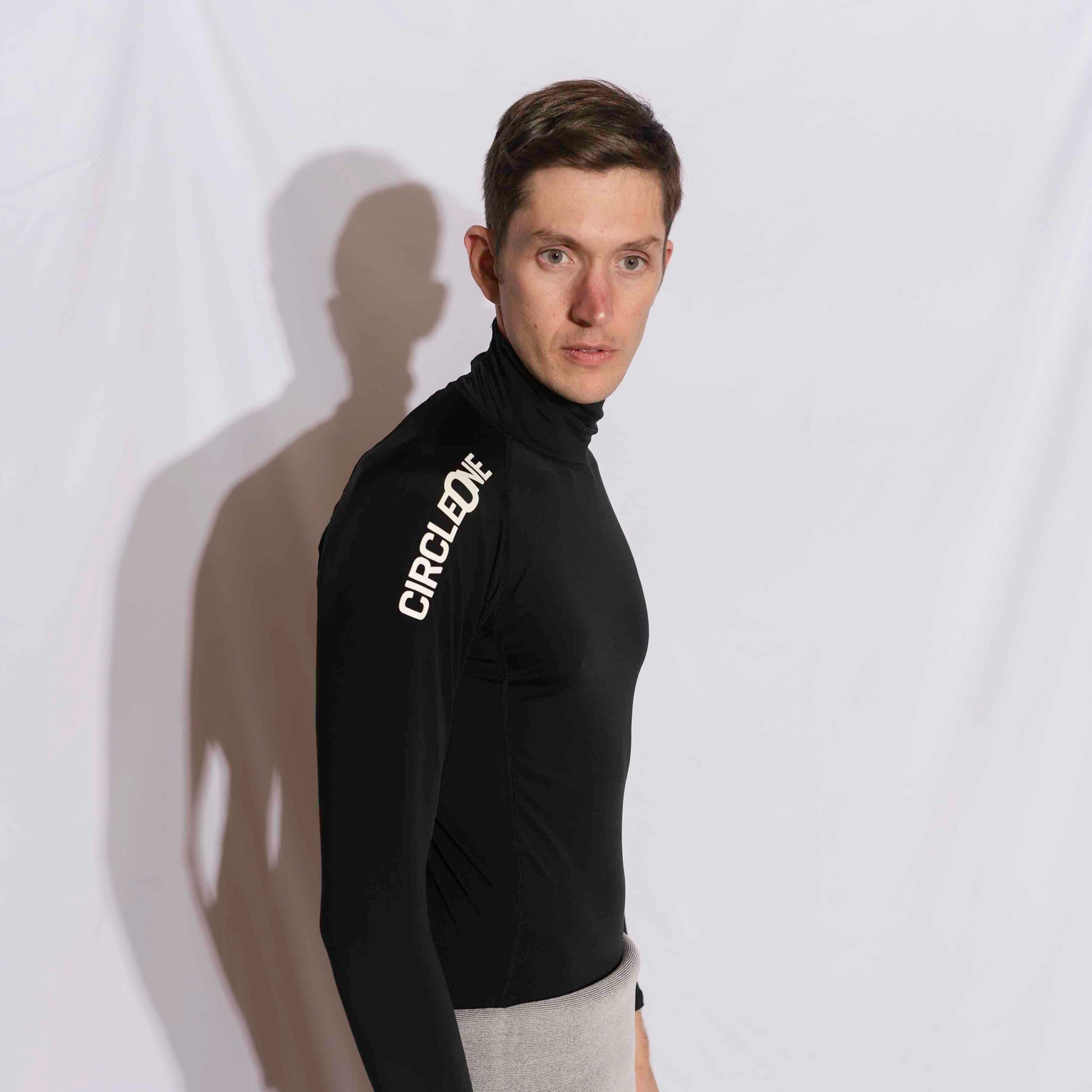 Mens LONG Sleeve Thermal Rash Vest - ICON Polypro Thermal Rash Vest Circle One Surf