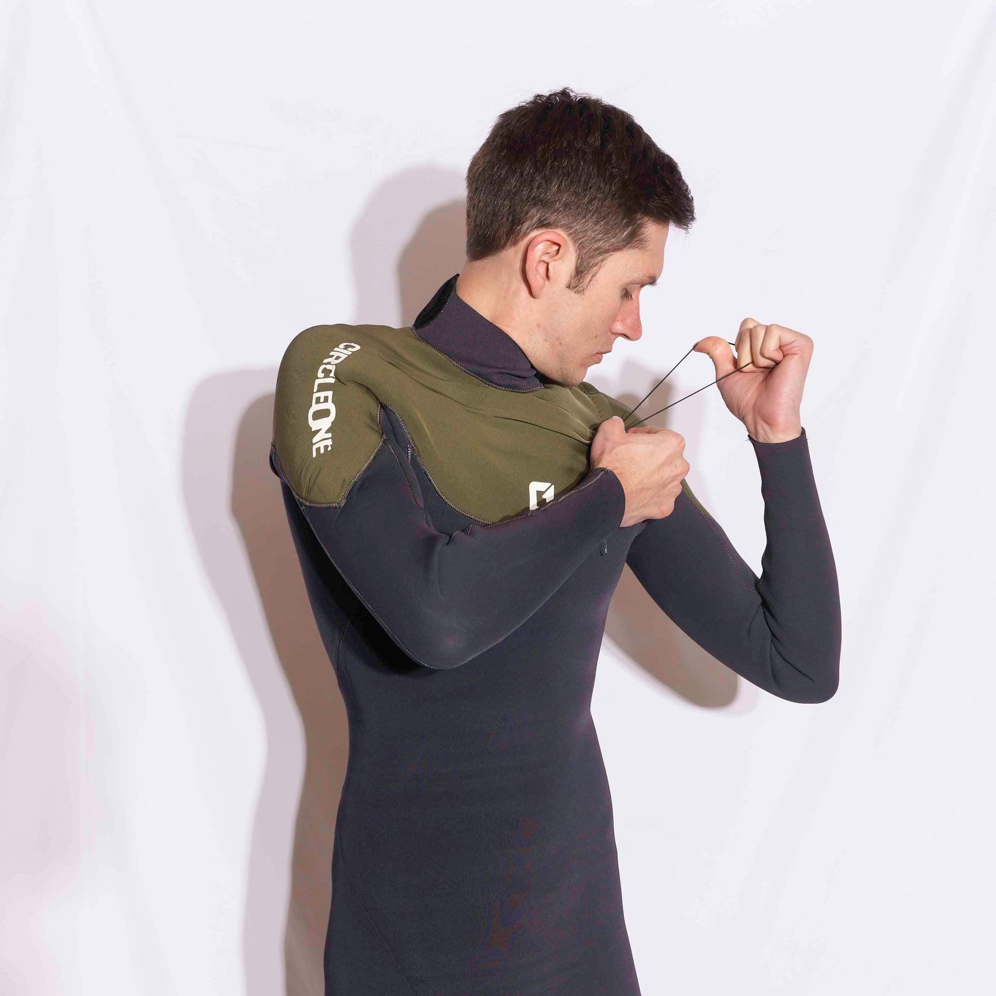 Mens 3/2mm Summer Wetsuit ICON GBS Chest Zip Wetsuit Mens Circle One Surf