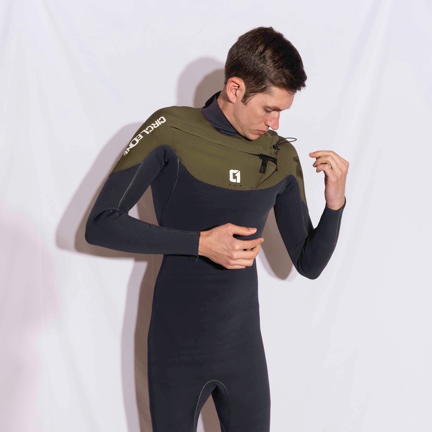 Mens 3/2mm Summer Wetsuit ICON GBS Chest Zip Wetsuit Mens Circle One Surf