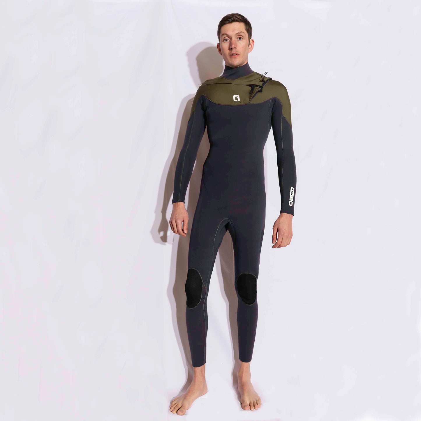 Mens 3/2mm Summer Wetsuit ICON GBS Chest Zip Wetsuit Mens Circle One Surf SM