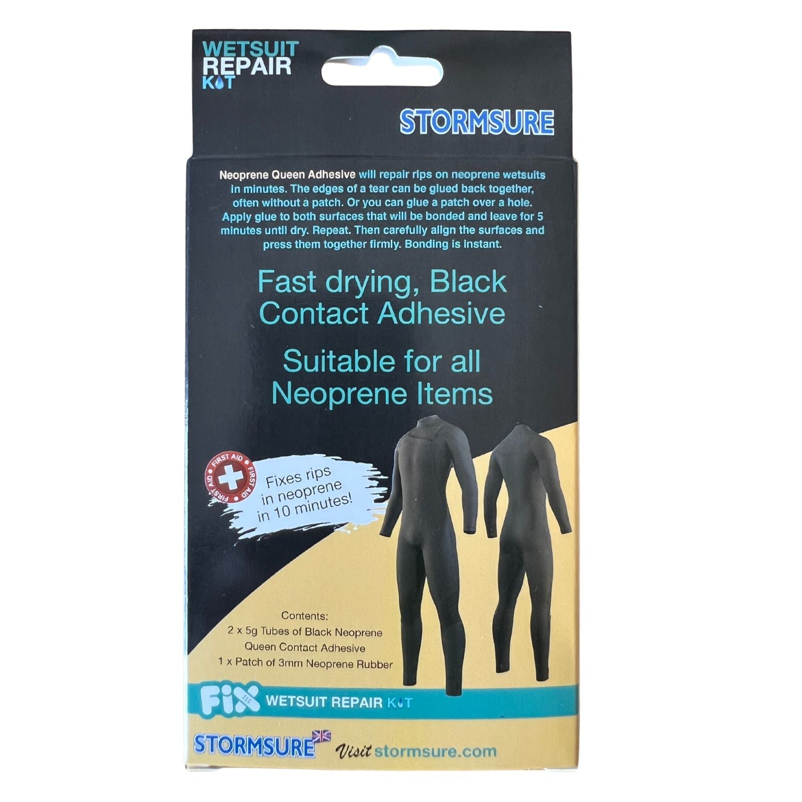 Stormsure - Neoprene Queen Wetsuit Repair Kit - Black Circle One Surf