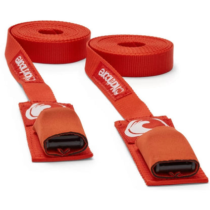 Northcore 3.6m Surfboard Roof Rack Tie Down Straps (Pair) Red