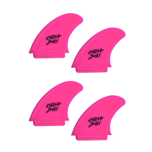 Catch Surf - Safety Edge Quad Fin Kit - Hot Pink Surfboard Fins Catch Surf