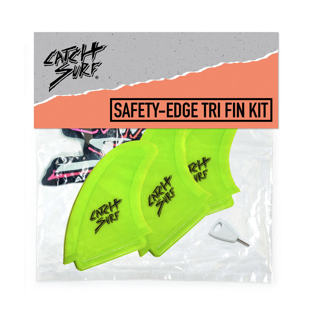 Catch Surf - Safety Edge Tri Fin Kit - Lime