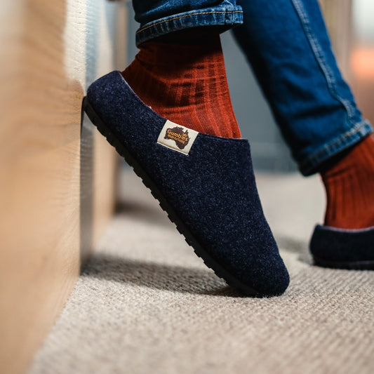 Outback - Men's - Navy & Grey Outback Slippers Gumbies