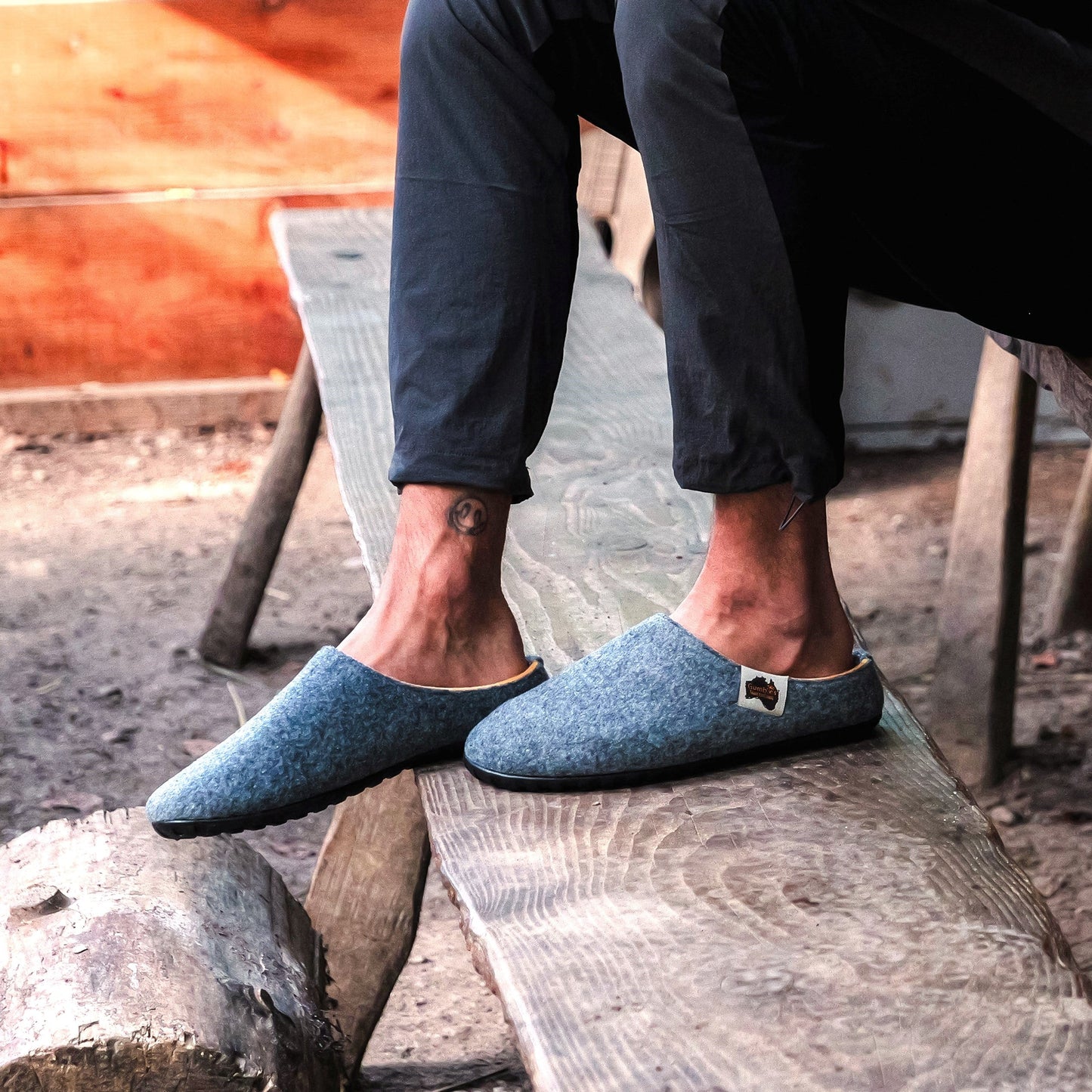 Outback - Men's - Grey & Curry Outback Slippers Gumbies