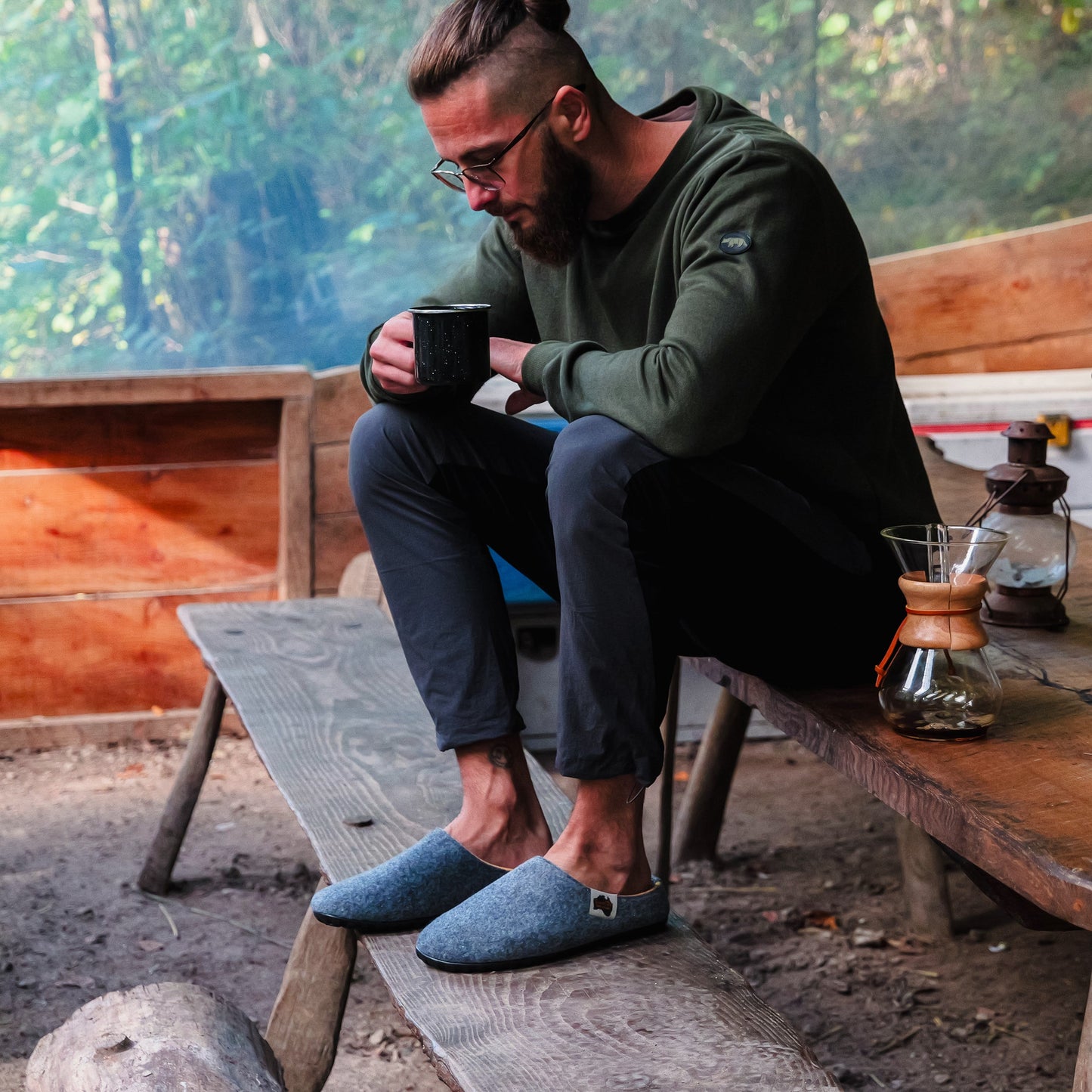 Outback - Men's - Grey & Curry Outback Slippers Gumbies